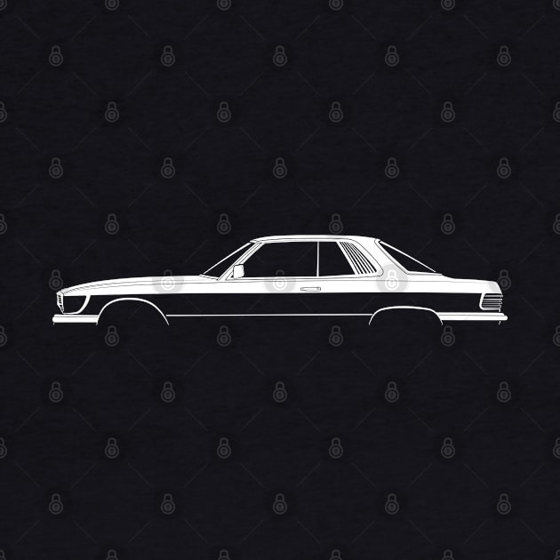 Mercedes-Benz 350 SLC (C107) Silhouette by Car-Silhouettes